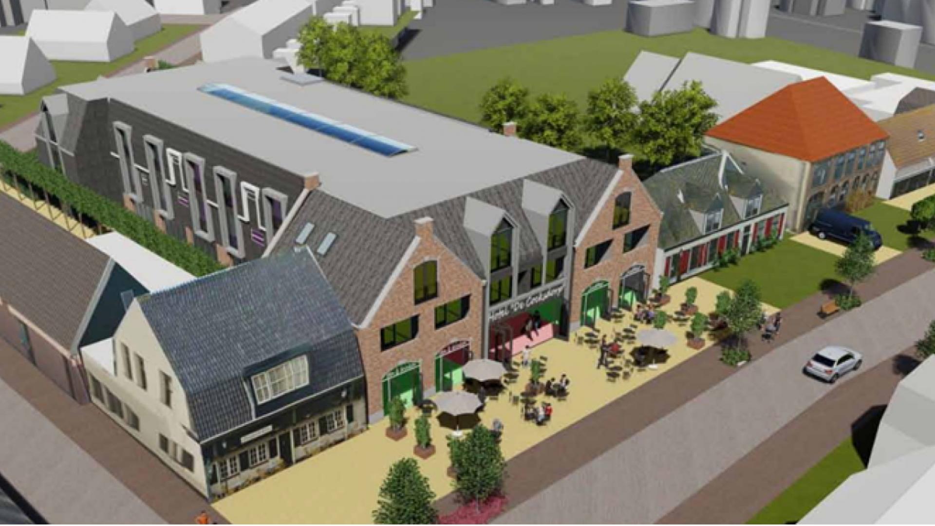 Tekening nieuw hotel
